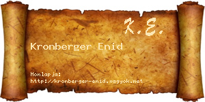 Kronberger Enid névjegykártya